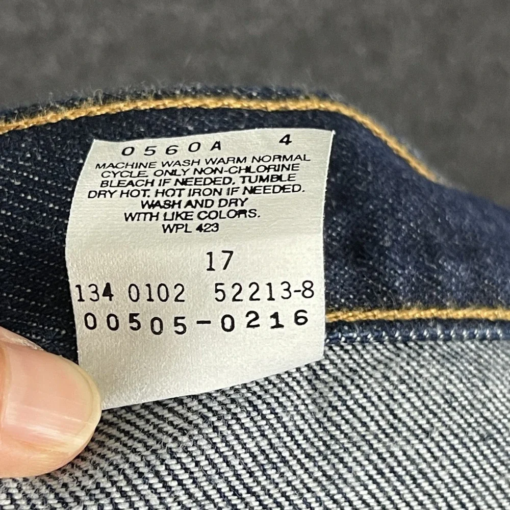 VTG Levis 505 Jeans Mens 38x30 Dark‎ Wash Regular Fit Straight Deadstock Y2K NEW